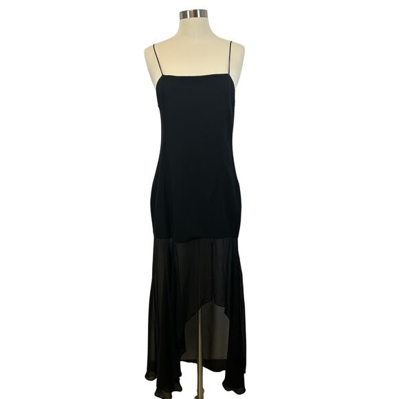 ZARA New Limited Edition LONG CONTRAST BLACK Dress Women’s Size M - Picture 5 of 12